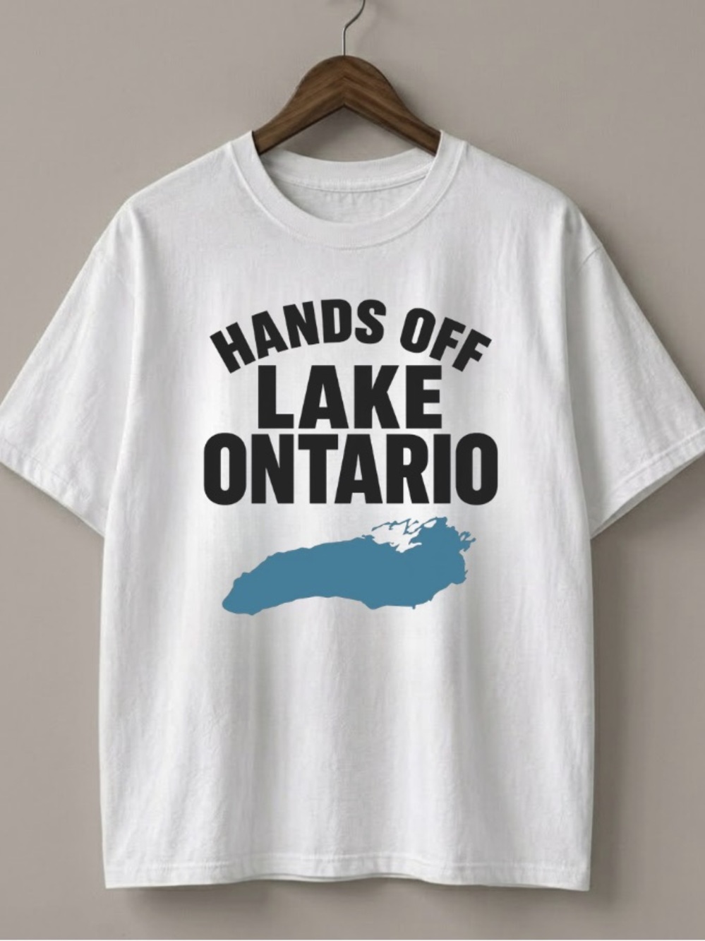 Hands Off Lake Ontario Graphic T-Shirt Protect Lake Of America Political Tee